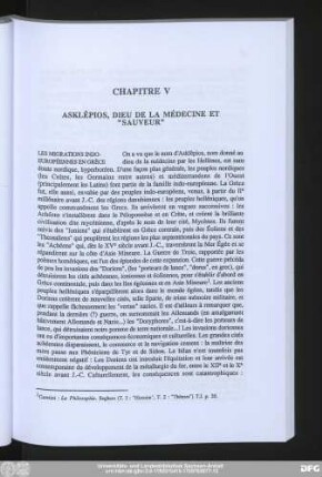Chapitre V Asklêpios, Dieu De La Médecine Et "Sauveur"