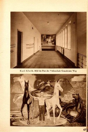 Karl Kluth. Bild im Flur der Volksschule Graudenzer Weg