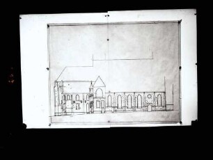 Stiftskirche; Aufriß der Nordseite