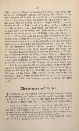 Mesopotamien und Persien.