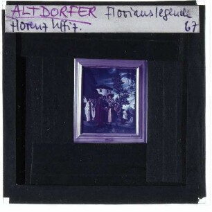 Altdorfer, Florianslegende, Der heilige Florian nimmt Abschied vom Kloster,Altdorfer, Florianlegende (Zyklus)