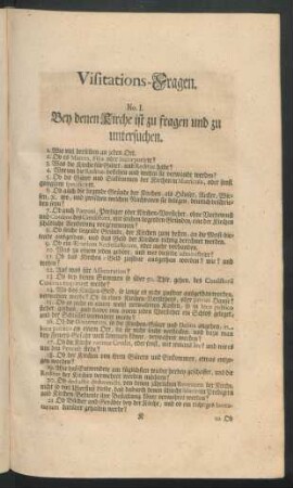 Visitations-Fragen.