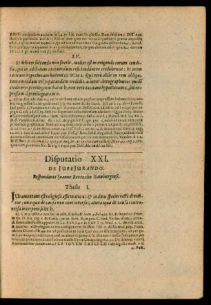 Disputatio XXI.