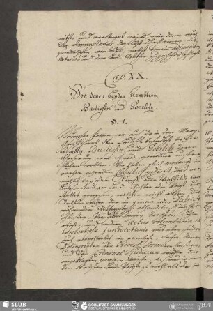 Cap. XX. Von denen beyden Aembtern Budissin und Goerlitz