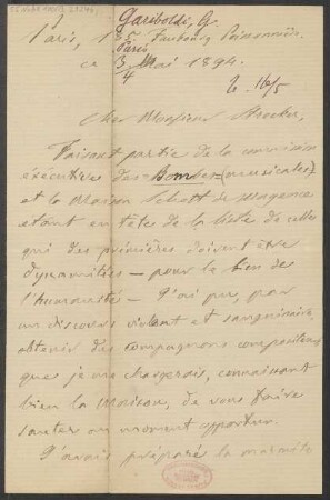 Brief an B. Schott's Söhne : 03.05.1894