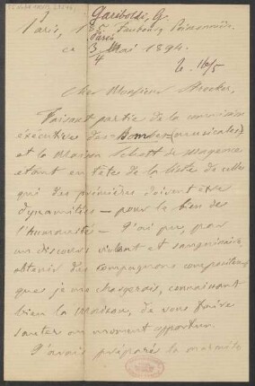 Brief an B. Schott's Söhne : 03.05.1894