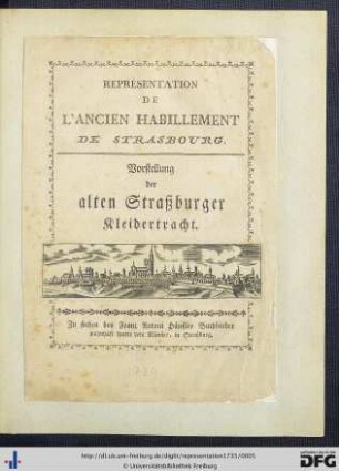 Représentation De L'Ancien Habillement De Strasbourg