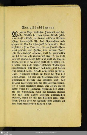 I. Man gibt nicht genug