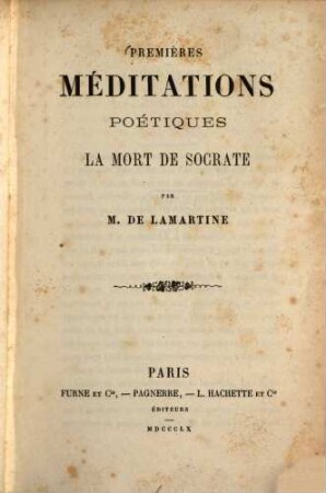 Œuvres complètes de Lamartine : publiées et inédites, 1