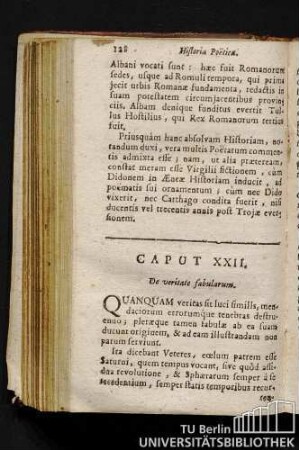 Caput XXII. De veritate fabularum.