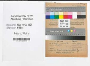 Entnazifizierung Walter Peters, geb. 29.09.1906 (Ingenieur)