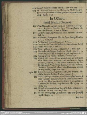 [Libri] In Octavo. meist Median-Format