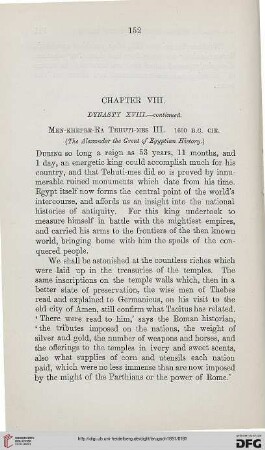 Chapter VIII: Dynasty XVIII - continued