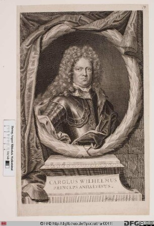 Bildnis Carl Wilhelm, Fürst zu Anhalt-Zerbst (reg. 1667-1718)