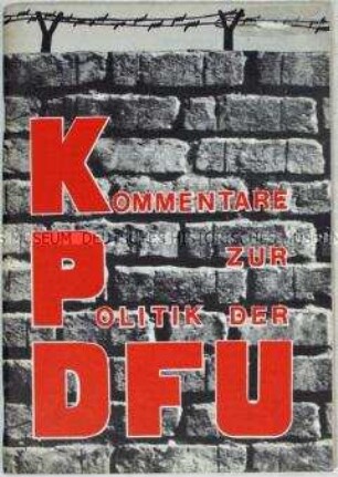 Polemische Schrift des DGB zur Auseinandersetzung mit der Deutschen Friedens-Union
