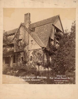 Landhaus Ferdinand Springer, Berlin-Wannsee: Teilansicht