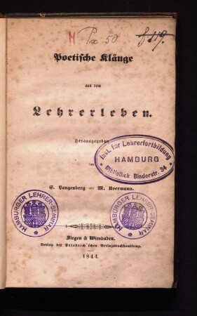 Poetische Klänge aus dem Lehrerleben