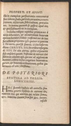 De Posteriori Epistola Ad Thessalonicenses.