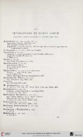IIII. Imperatores et domvs eorvm