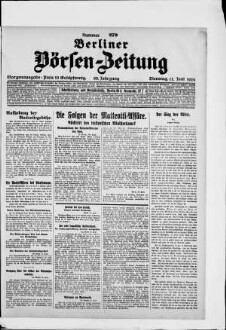 Berliner Börsen-Zeitung, Morgenausgabe