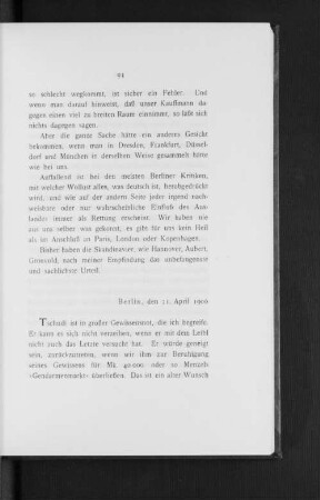 Berlin, den 21. April 1906