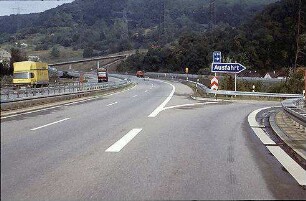 Ausfahrt Nord von Fahrbahn Nord (Rheinfelden Richtung AD Weil am Rhein)