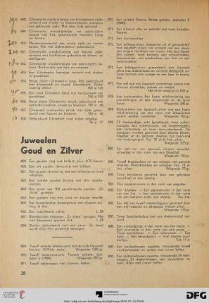 Juweelen, goud en zilver (Nr. 859-890)