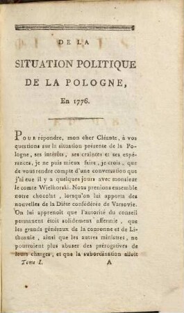 Oeuvres posthumes de l'abbé de Mably, 1