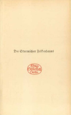 Die Sturmschar Falkenhayns : Kriegsberichte aus Siebenbürgen und Rumänien