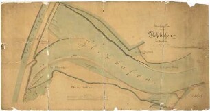 Situationsplan über den Floßhafen bei Mannheim