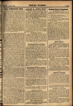 Zweite Ausgabe vom Mittwoch, den 01. September 1937.