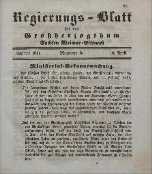Nr. 5 : 10. April 1841