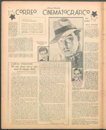 De una joven que se enamoró de George Raft : Cartas inocentes