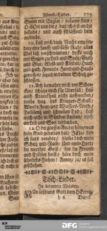 Tisch-Lieder