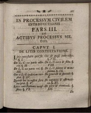 Pars III. De Actibus Processus Mediis.