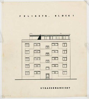 Wohnhäuser Felixstraße 14-22, Berlin-Tempelhof: Ansicht