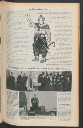 Inauguración de un pabellón en la escuela de Santa Filomena
