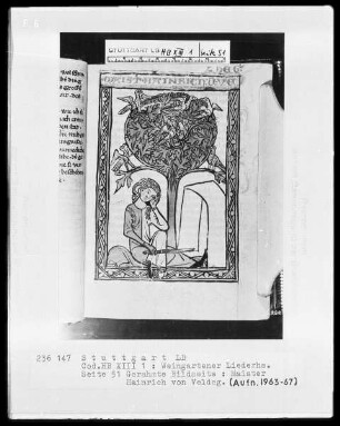 Weingartner Liederhandschrift — Maister Hainrich von Veldeg, Folio 51recto