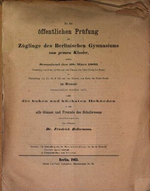 De libello Plutarchi  inscripto : (Programm mit Schulnachrichten.)
