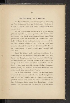 Beschreibung des Apparates.