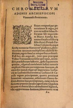 Breviarium chronicorum ab origine mundi ad sua usque tempora