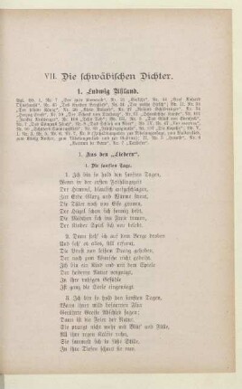 VII. Die schwäbischen Dichter