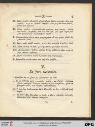 V. Ex Jure Germanico