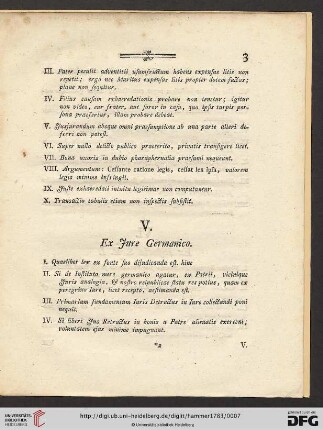 V. Ex Jure Germanico