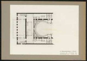 Nationaltheater, München Wiederaufbau: Grundriss 3. Ranggeschoss / Vorentwurf
