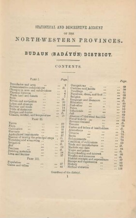 Statistical and descriptive account of the Northwestern provinces. Budaun (Badáyún) district