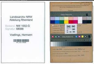Entnazifizierung Hermann Voellings, geb. 01.09.1881 (Schlossermeister)
