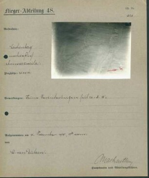 Foto der Stellungen am Lerchenberg nordwestlich von Ammerzweiler (Luftbild)