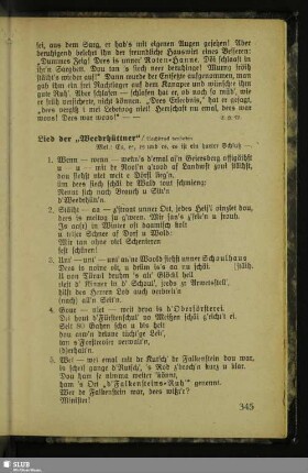Lied der „Weedrhüttner“ : Nachdruck verboten