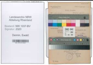 Entnazifizierung Ewald Dennin , geb. 04.01.1914 (Postfacharbeiter)